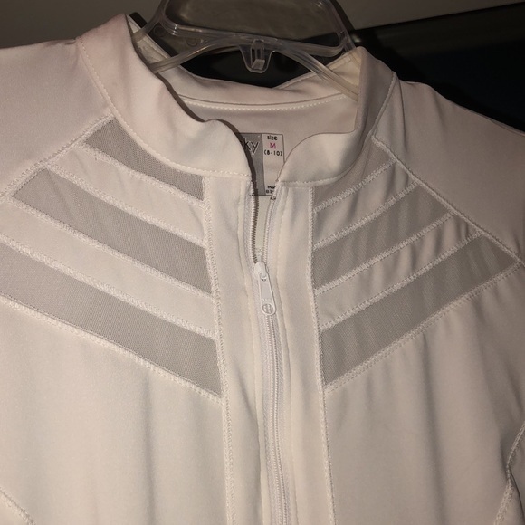 Lucky in love size medium white tennis top quarter zip new with‎ tag - Picture 3 of 5